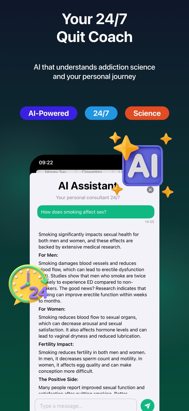 AI Quit Coach — 24/7 personal support powered by AI